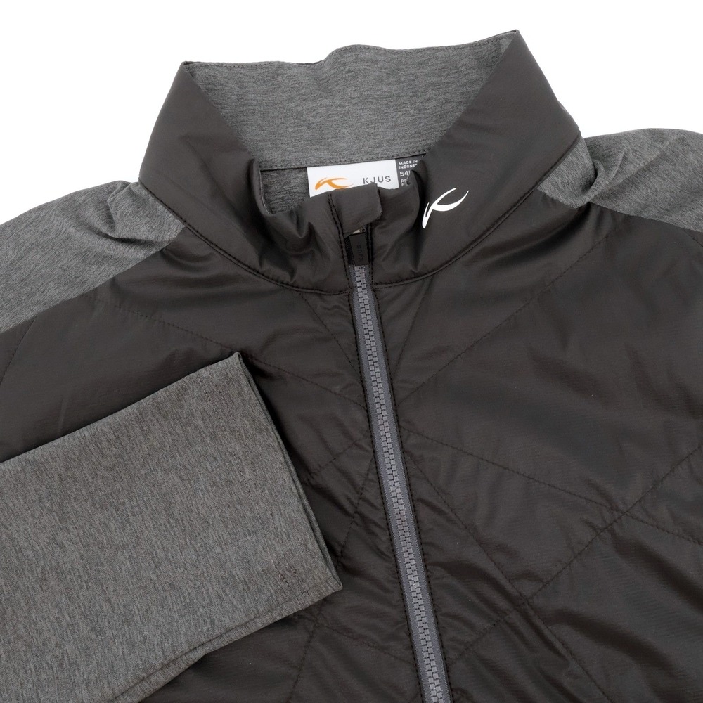 KJUS Retention Quilted Hybrid Jacket Gray Mens XL Full Zip